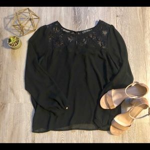 Sheer Lace Blouse [Plus Size]